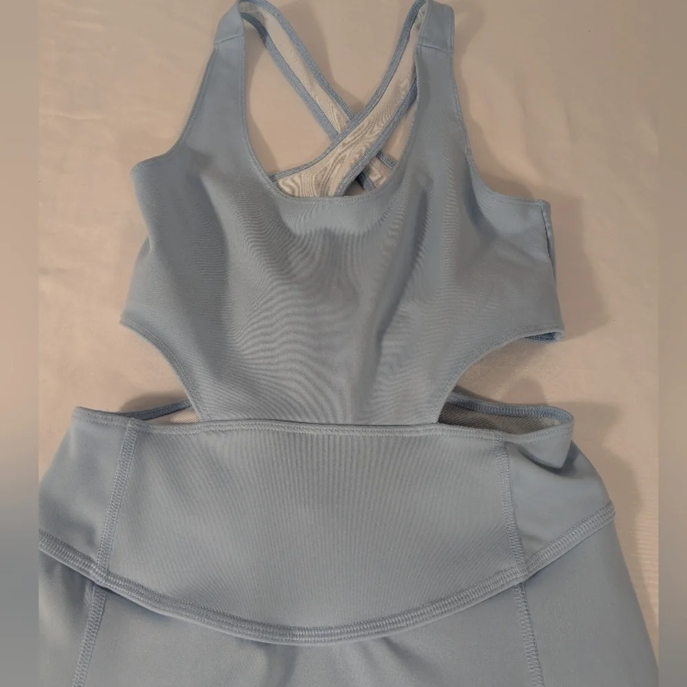 New Free People Movement Back It Up Women's Light Blue Jumpsuit Size Extra Small - Picture 5 of 12